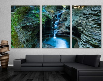 Watkins Glen NY state park Canvas Print. Scenic Wall Art - landscape art, New York - Giclee art for home decor, wall decor, interior design