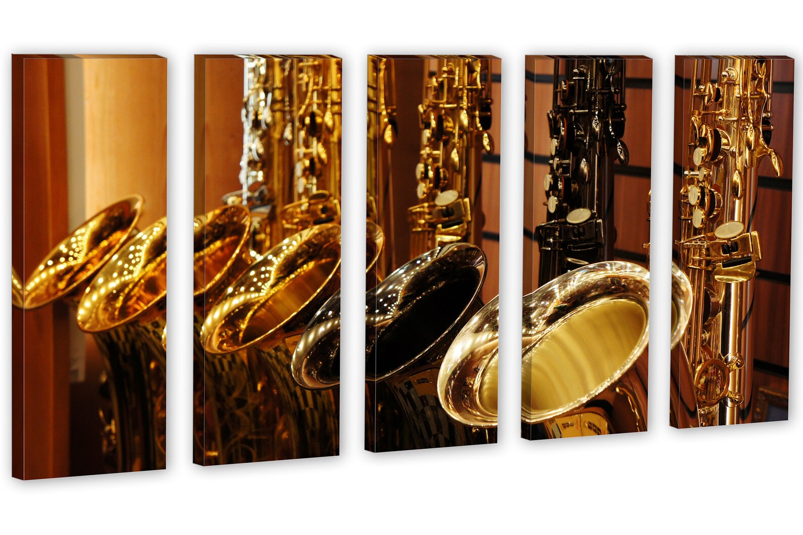 Saxophones Canvas Print Musical Wall Art Musical Instrument Etsy