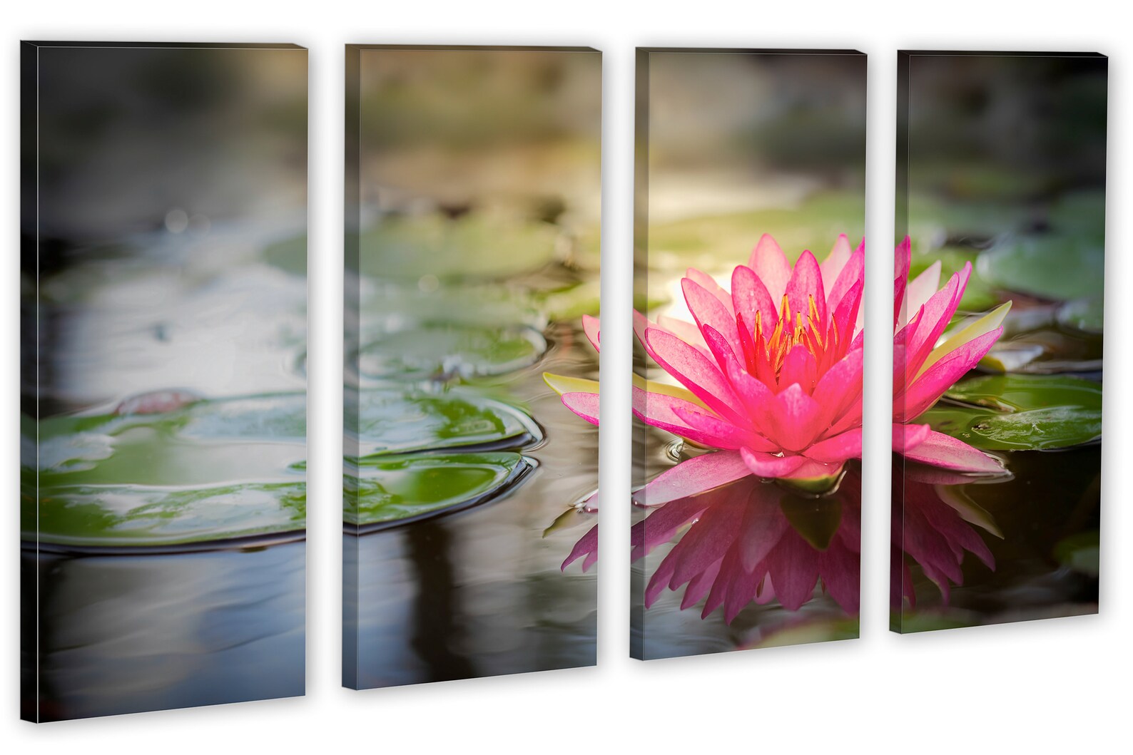 Pink Lotus Flower Zen Art, Spa Canvas Print Wall Art. Waterlily Print ...