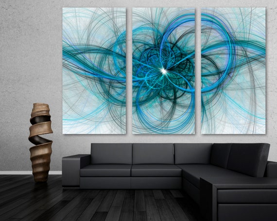 Magnetosphere Abstract Wall Art Fractal Lines Canvas Print in - Etsy