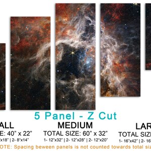 Tarantula Nebula Canvas Print Wall Art NASA James Webb Space Telescope ...