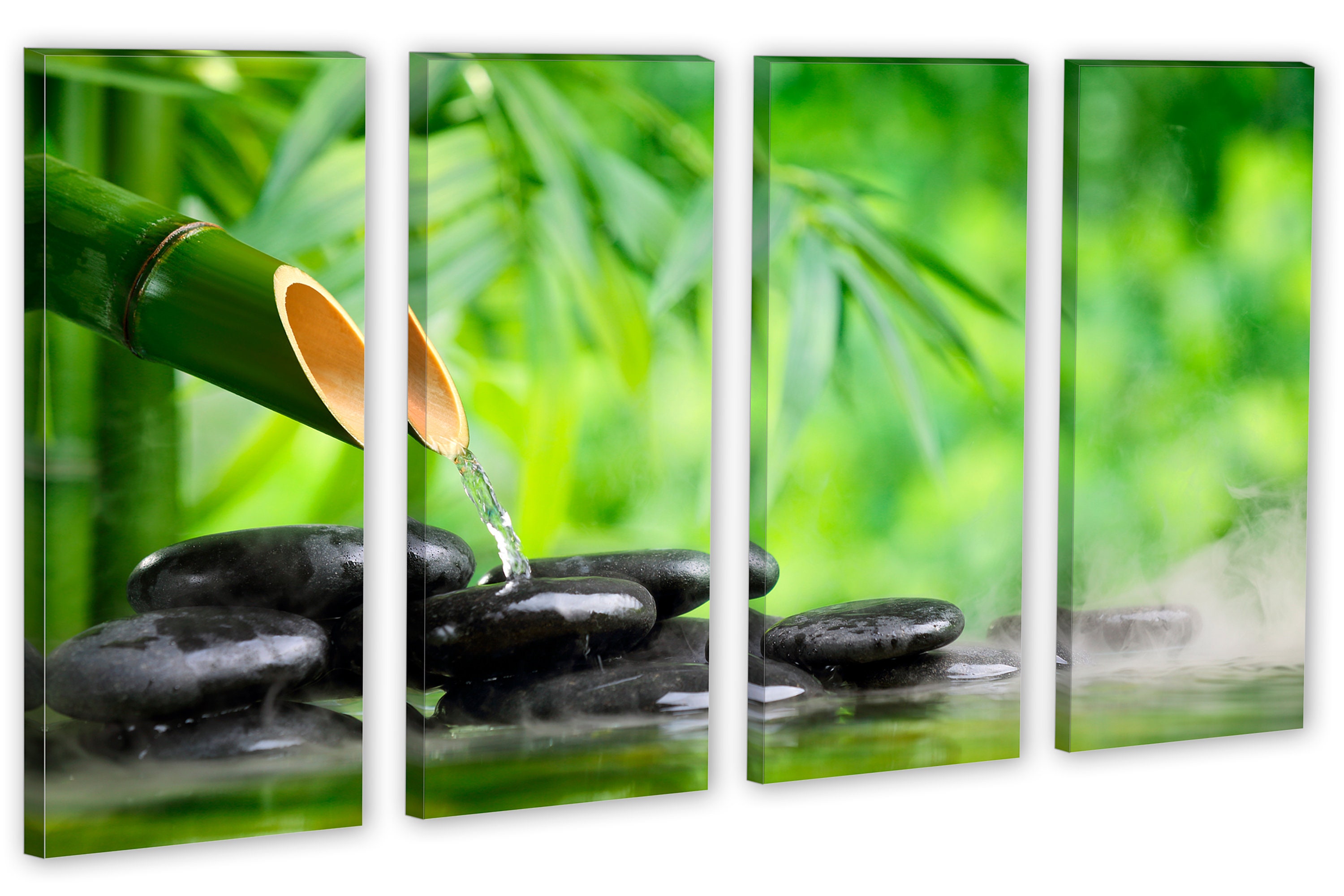 Zen Art, Spa Wall Art, Spa Stones Canvas Print Zen Wall Art Flowing ...