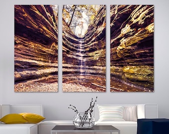 Starved Rock Canvas Print Wall Art State Park in Illinois. Starved Rock waterfall, starved rock - Giclee home decor office decor, wall decor