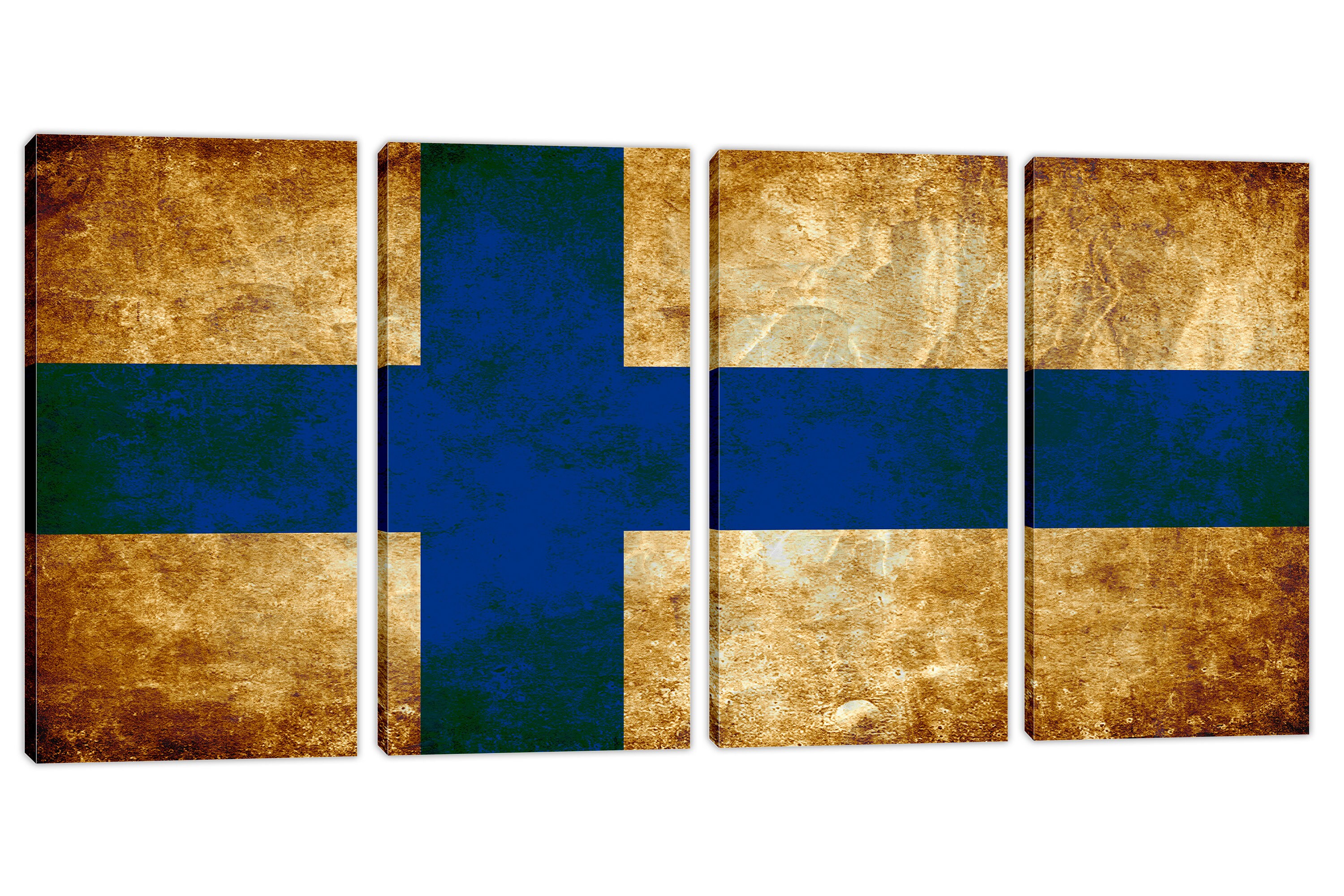 Finland Flag Canvas Print Wall Art Rustic Grunge Effect 3 Etsy Singapore