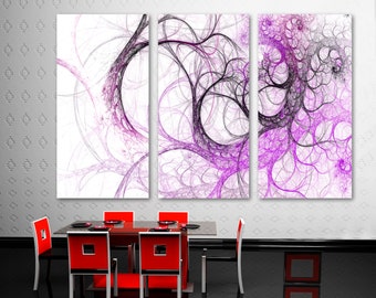 Metal Print Abstract Wall Art Fractal Purple Tissue . - Etsy