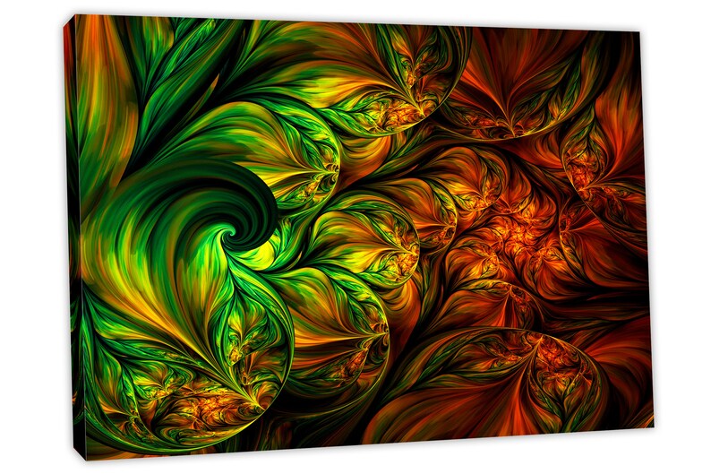 Fractal Wall Art Abstract Canvas Print. Abstract Kaleidoscope Art ...