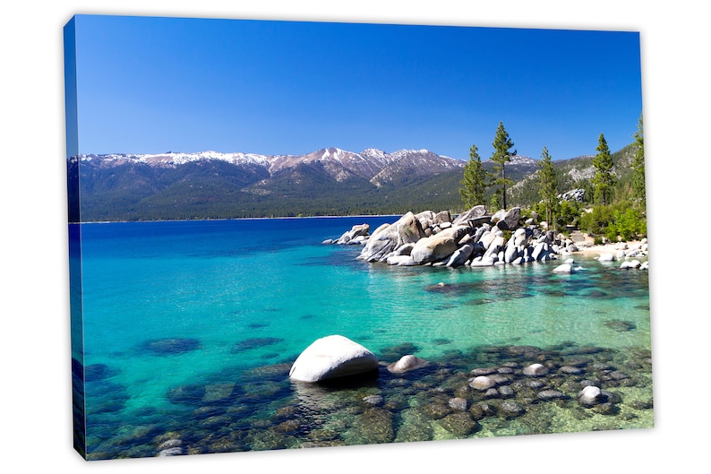Lake Tahoe Canvas Print Wall Art. Lake Tahoe Photograph Art Etsy