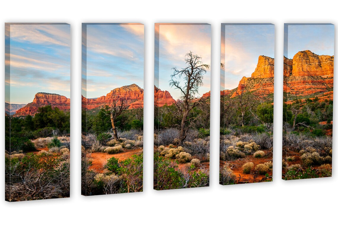 Sedona Arizona Wall Art Canvas Print. Sedona landscape art Etsy