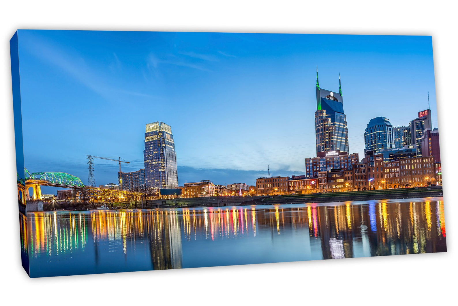 Nashville Tennessee Skyline Canvas Print Wall Art 3 Panel | Etsy