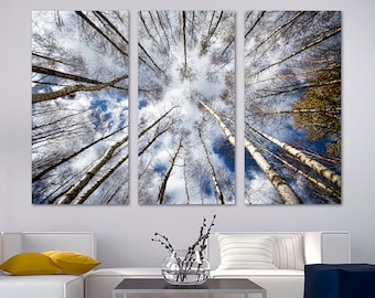 Trees Canvas Print Wall Art white skies. Abstreact Tree Tree Forest Print, Tree Wall Art Forest Wall Art Trees print - Giclee wall decor