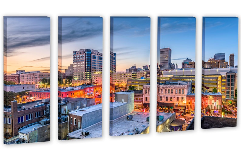 Memphis Tennessee Wall Art Skyline Canvas Print Wall Art at Etsy