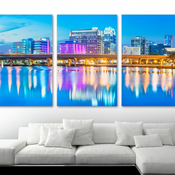 Orlando Skyline Wall Art Etsy