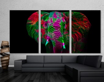 Watercolor Elephant Canvas Print Wall Art. Large Elephant Art, Animal Art, Wildlife print - Giclee Nurser Room Decor, wall decor, Home Decor