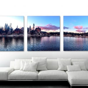 Big Bear Lake Canvas Print Panoramic Wall Art - California Landscape Giclee print for home decor wall decor & interior design