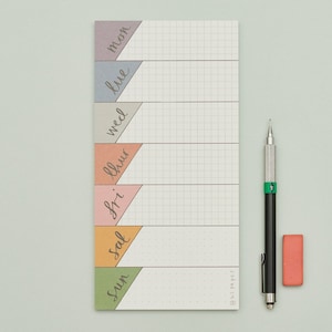 Agenda settimanale - Carta riciclata, disegnata a mano