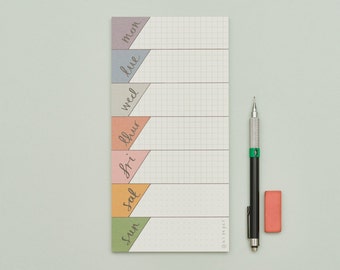 Weekly Planner - Recycled Paper, Hand drawn