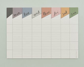 Weekly Planner / Family Planner, Recycled Paper