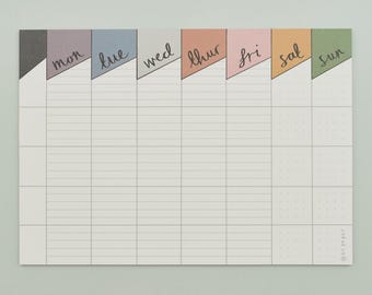 Weekly Planner / Family Planner, Recycled Paper