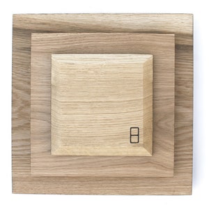 Solid Oak Chopping Board - scorched and chamfer edge - SQUARE
