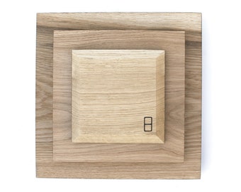 Solid Oak Chopping Board - scorched and chamfer edge - SQUARE