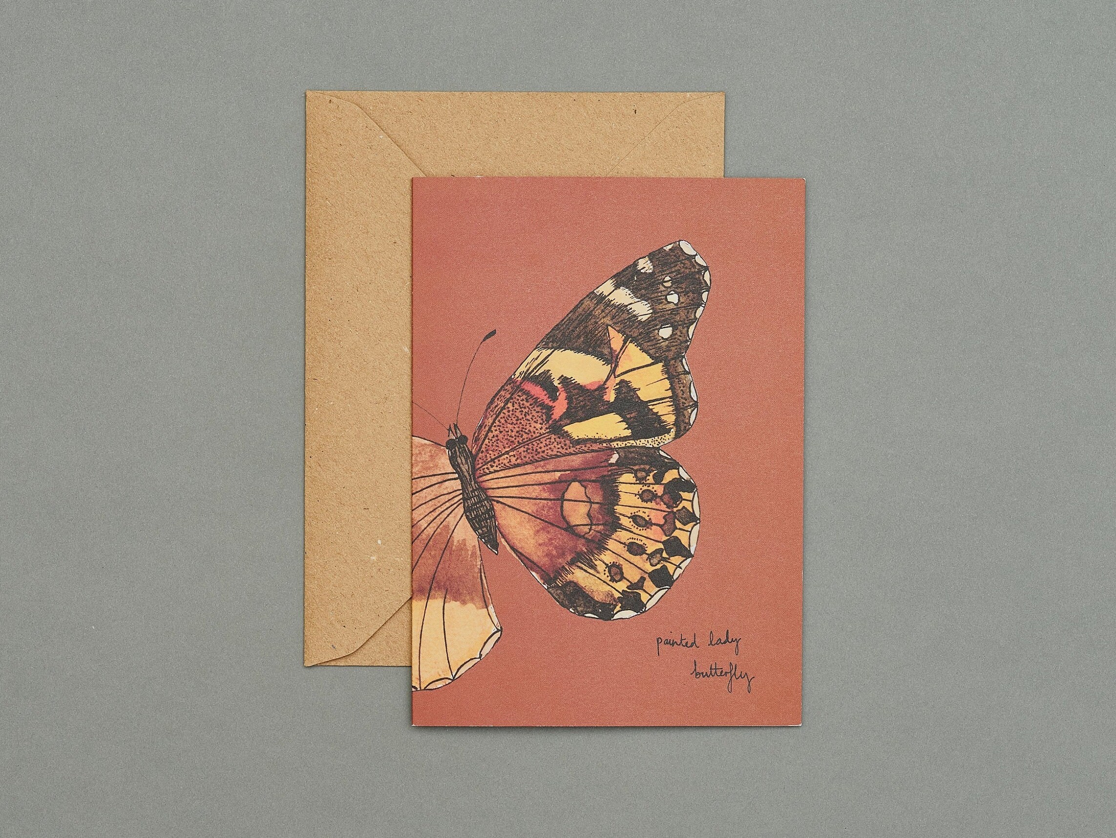 Handmade Greeting Card Painted Butterfly, Recycled Card - Etsy