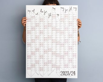 2023 2024 Academic Wall Planner Year Calendar