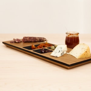 Solid Oak Serving Boards - for cheese, sushi, charcuterie, olives - scorched - LARGE