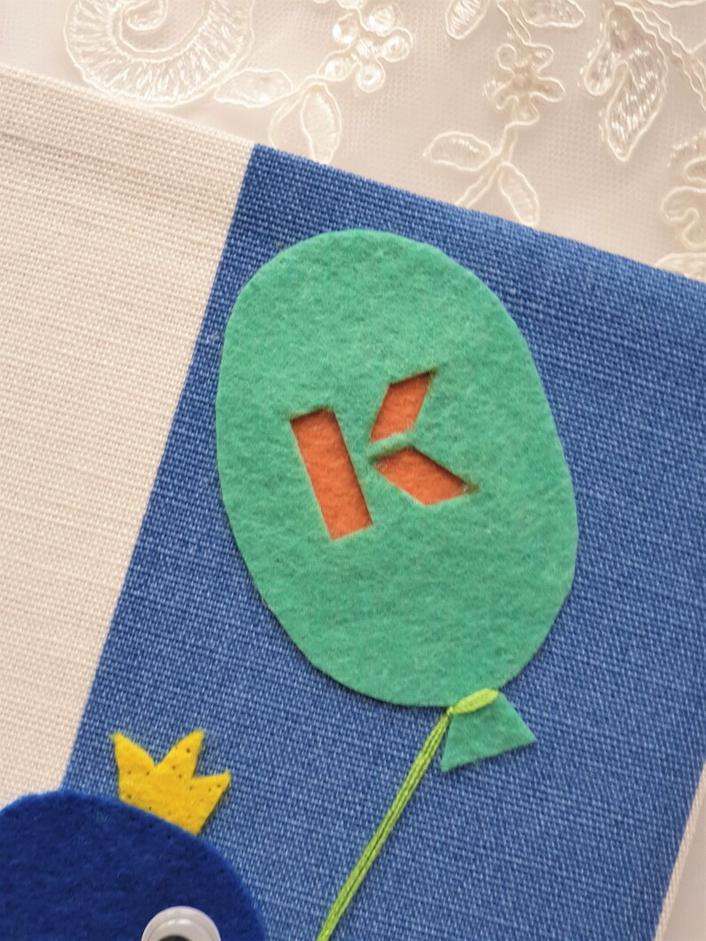 letter Gift 36 photos Travel mini album Baby boy book album with sleeves Natural linen cover with applique Photo album personalized 4x6