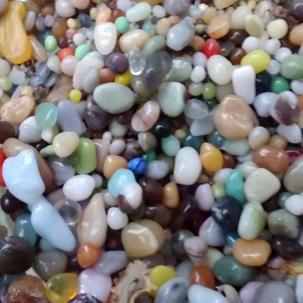 Beach Sand Tiny Glass Pebbles ~1 cup !  Terrarium, Weddings, Fairy Gnome Troll Path or Pond,  Vase filler Table scatter