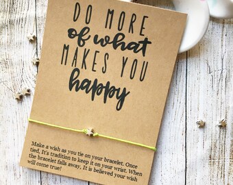 Do What Makes You Happy, She Believed Bracelet, Inspiration Bracelet, Wish Bracelet, Motivation Bracelet, Inspirational Gift