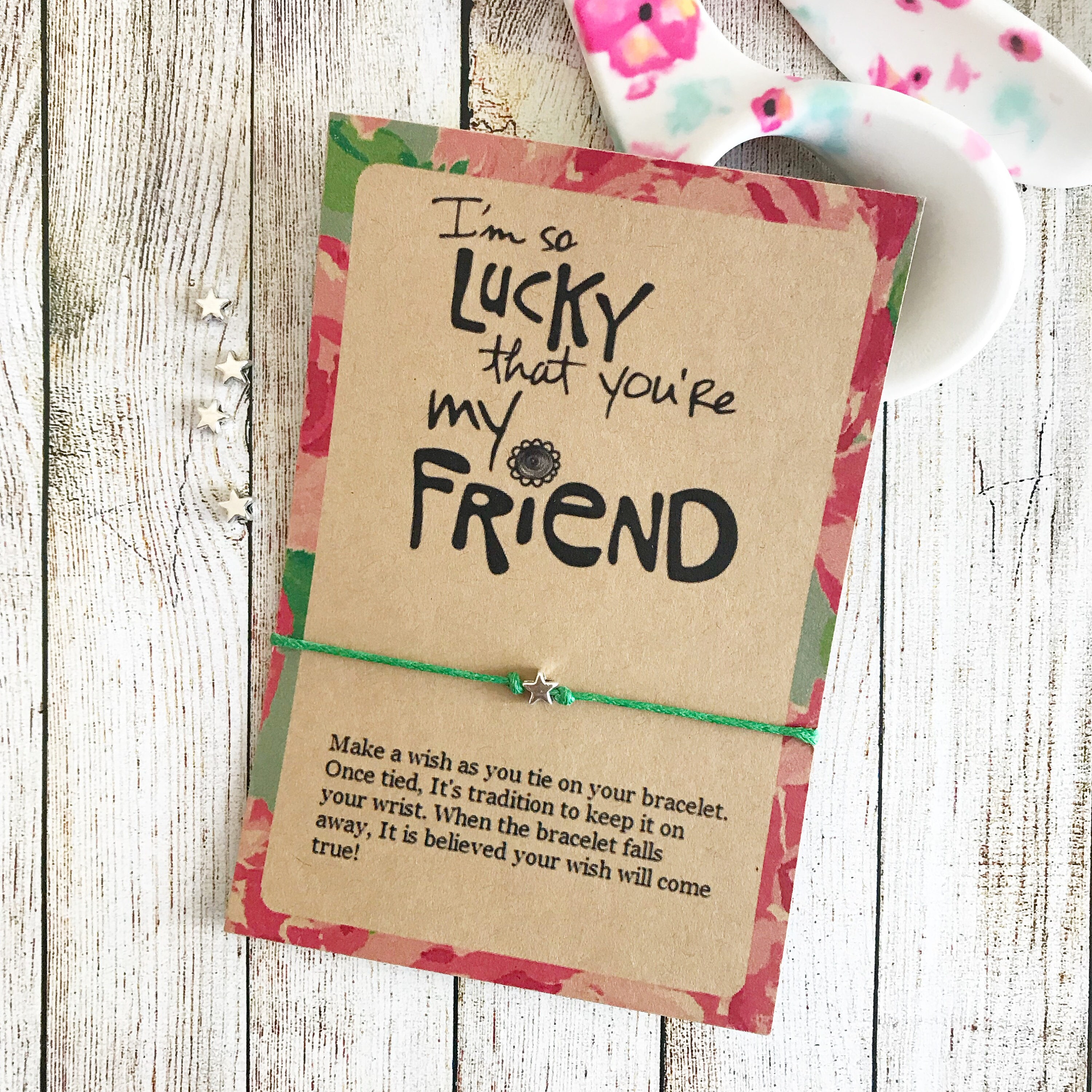 Best Friend Wish Bracelet Friendship Party Favors Friendship Etsy