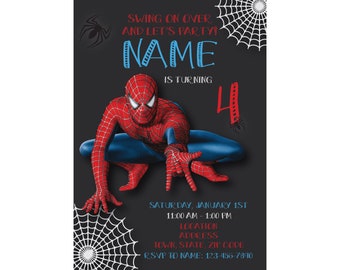 Spider Man Birthday Invitation