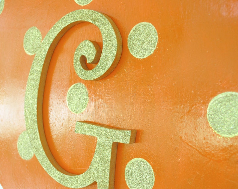 Monogram Pumpkin Door Hanger