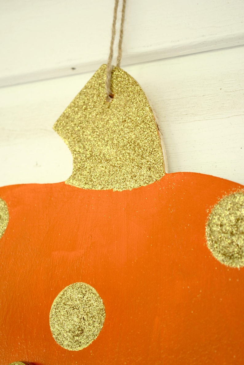 Monogram Pumpkin Door Hanger