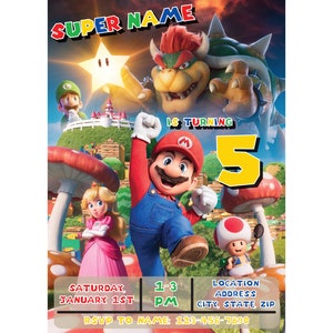 Super Mario Bros. Birthday Invitation