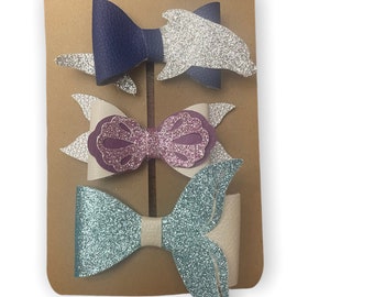 Mermaid Hair Bows| Sea Themed Hair Bows