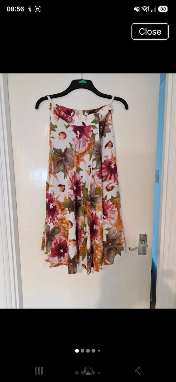 Marks & Spencer, Vintage St Michael Floral Maxi Wrap Skirt Size 12 Waist 28" | 80s 90s Marks & Spencer Boho A-Line Long Skirt