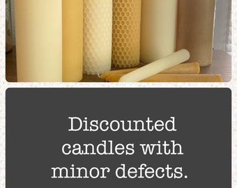 Discounted ~ Pure Beeswax Pillar Candles ~ Candles with Minor Defects ~  Ready to Ship