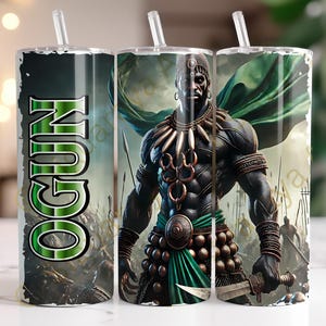 Ogun sublimeringsdesign för 20oz smal tumbler, Ogun tumbler wrap PNG-fil, digital nedladdning