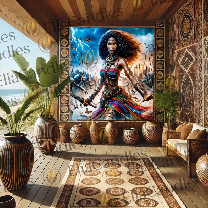 Oya Panel de Trono - Santeria and Regla de Osha-Ifa (Polyester Tapestry) image 2