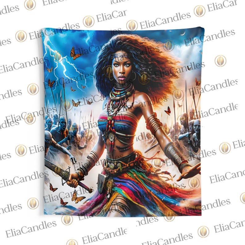 Oya Panel de Trono - Santeria and Regla de Osha-Ifa (Polyester Tapestry) image 3
