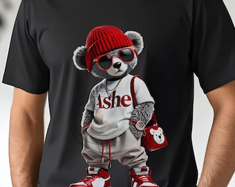 Urban Bear T-Shirt: Afro Inspired Streetwear - Graphic Pullover