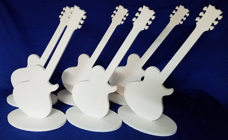 Guitar Shape Centerpieces Includes Shipping Set Of Guitar Etsy
