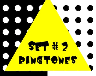 Angine black  white polka dot yellow triangle ringtones 2nd set of 5 mp3 files