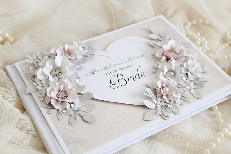 bride gift guestbook bridal advice book Letters to the bride bride to be bridal shower guest book bridal shower gift wedding gift