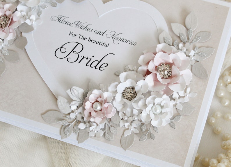 bride gift guestbook bridal advice book Letters to the bride bride to be bridal shower guest book bridal shower gift wedding gift