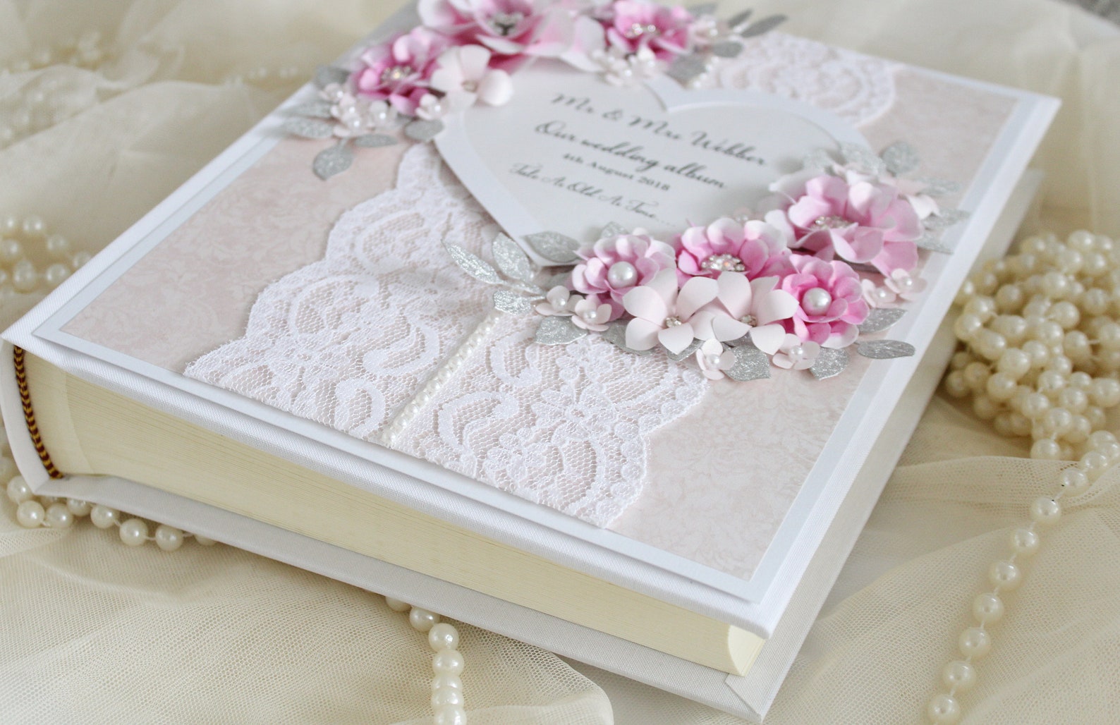 Lace photo album lace wedding album wedding photo album Etsy