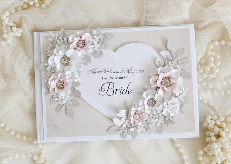 bride gift guestbook bridal advice book Letters to the bride bride to be bridal shower guest book bridal shower gift wedding gift