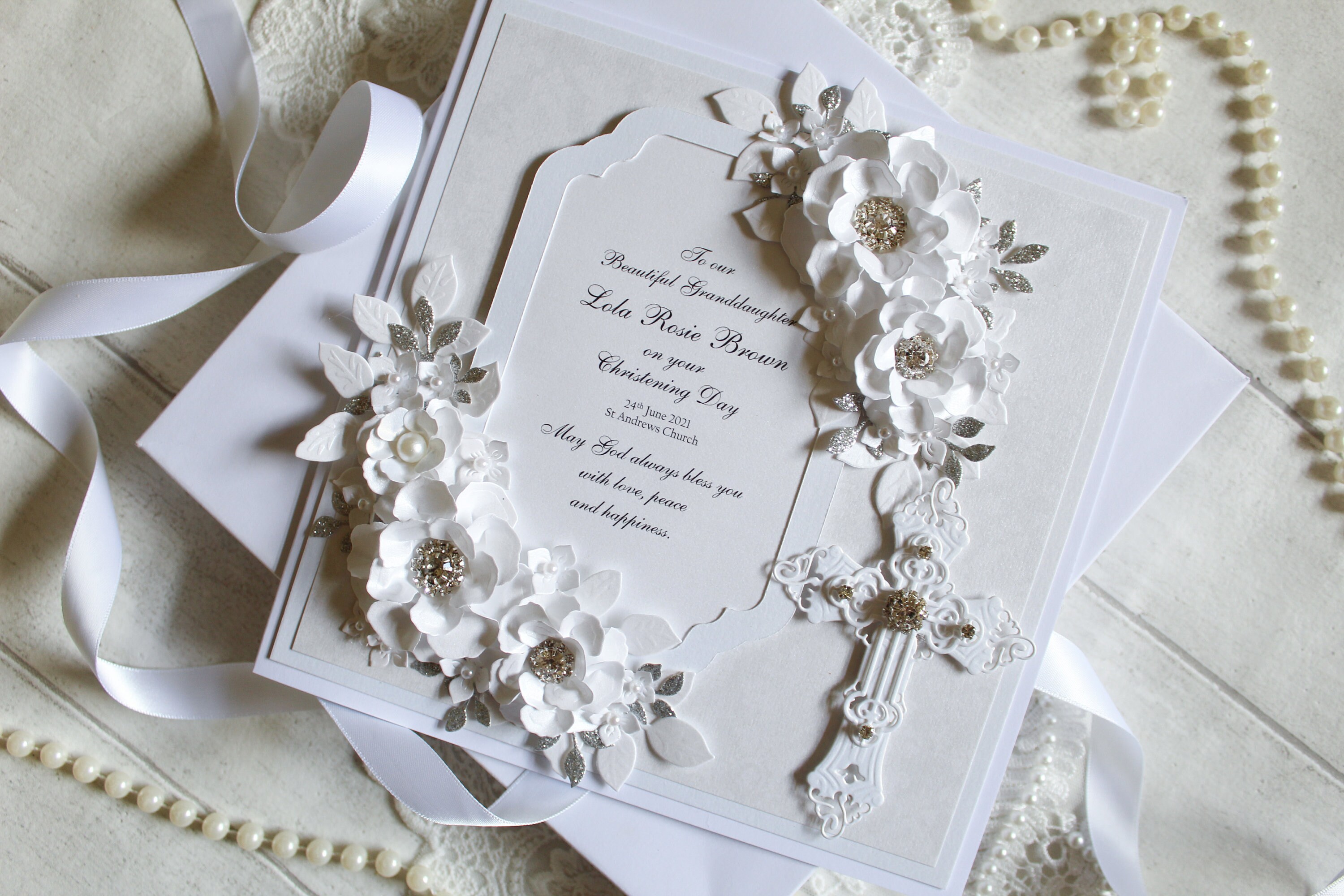 Personalised Christening Card Special Granddaughter Card Etsy UK