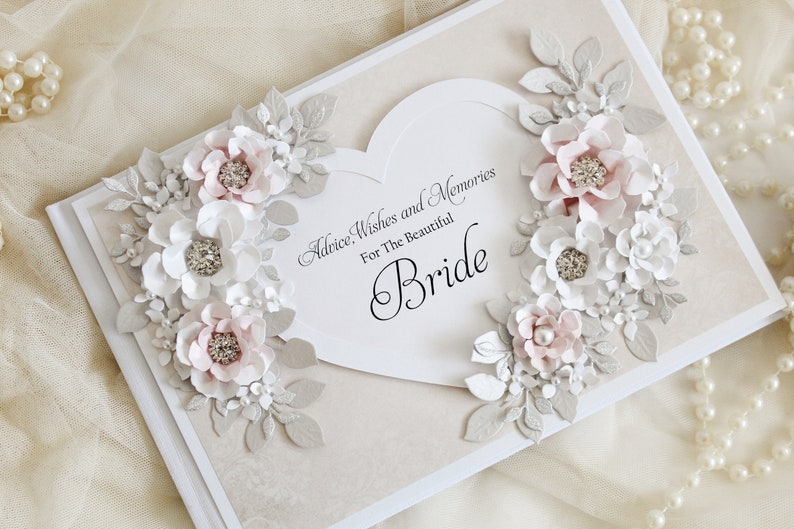 bride gift guestbook bridal advice book Letters to the bride bride to be bridal shower guest book bridal shower gift wedding gift